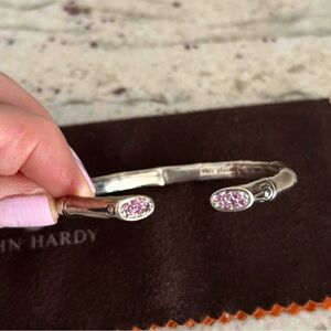 John Hardy lava kick pave bamboo bracelet